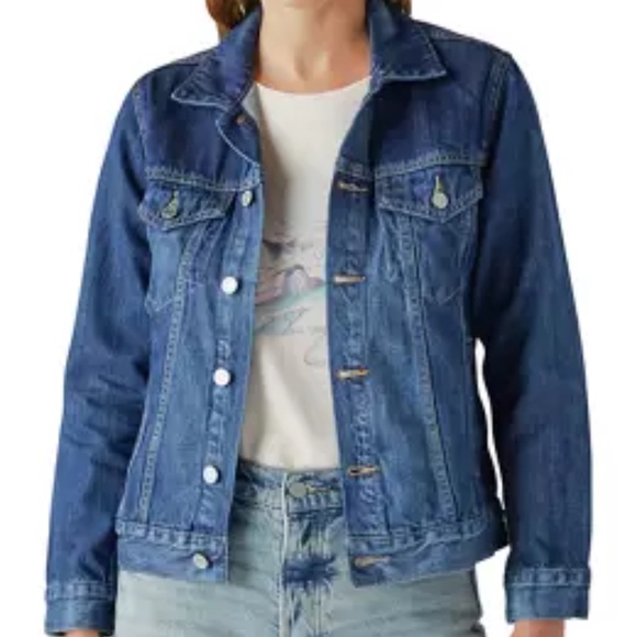 CJ Banks Denim Trucker Jacket Size 1X - Picture 1 of 5
